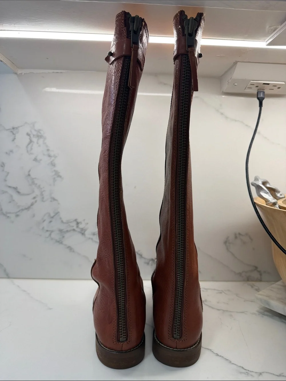 Madewell Cognac Leather Boots